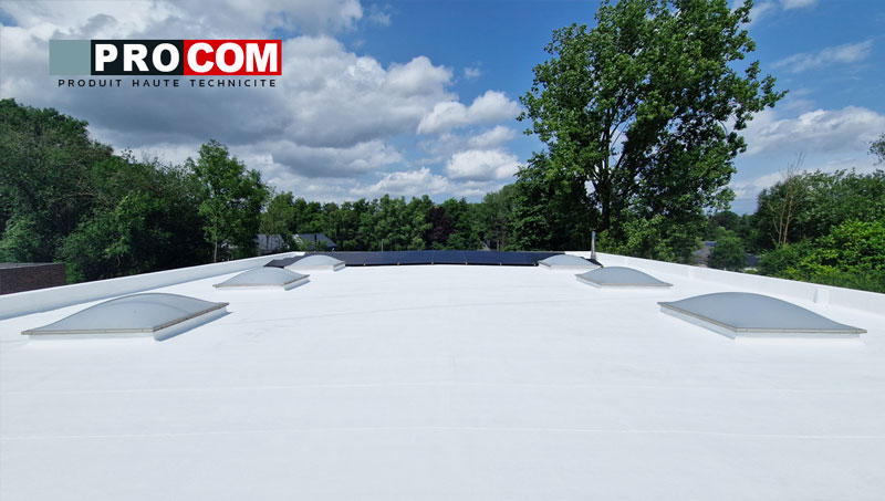 peinture réflective pour toiture, peinture blanche toiture, peinture réfléchissante anti chaleur, cool roof PROCOM